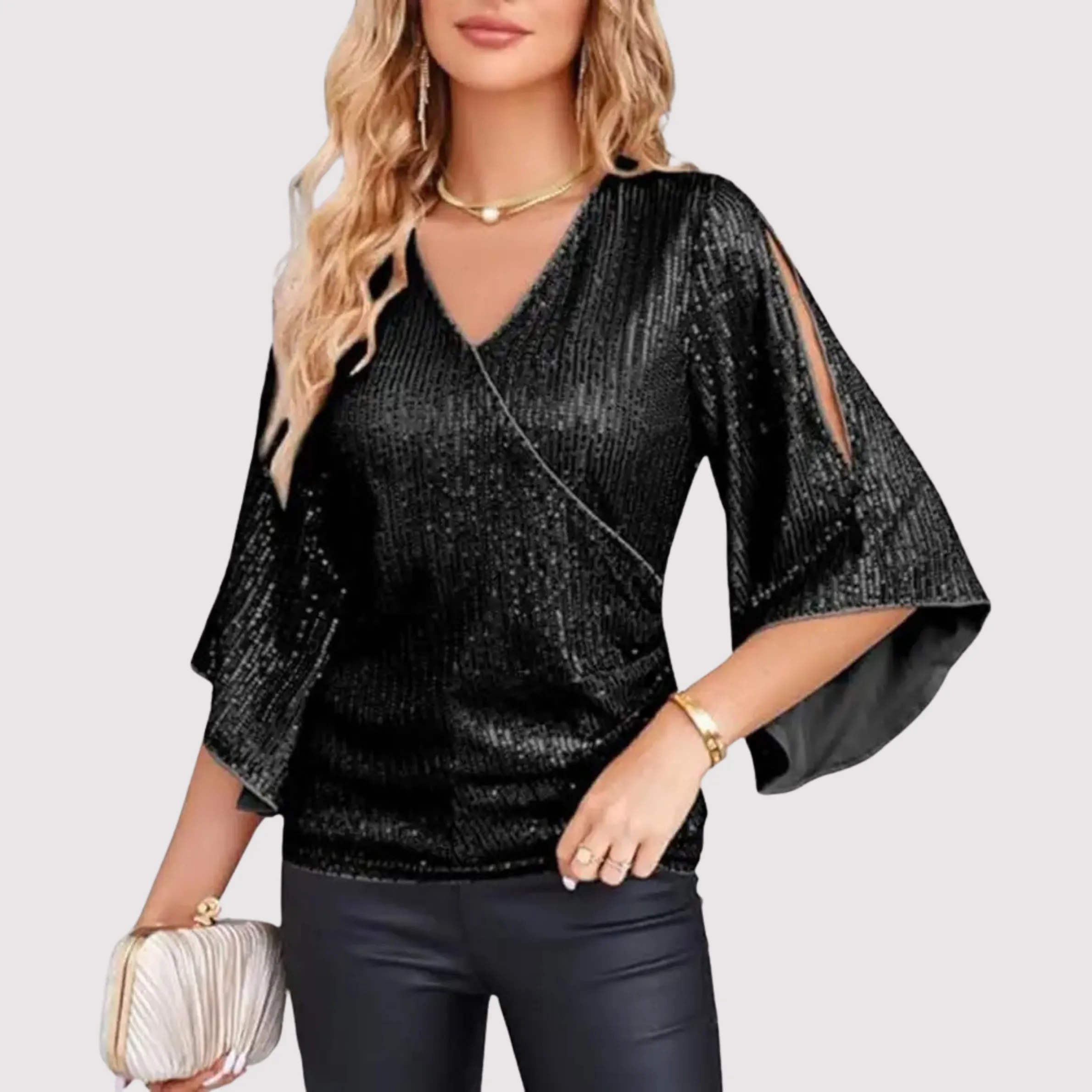Elegant Sequined Top for Women | Susanne sold by Elvoria London product image thumbnail 3