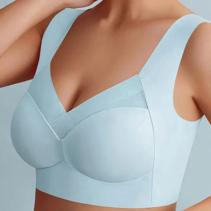 Women's Seamless Bra - Mesh Detail and Wide Strap Design sold by Elvoria London product image thumbnail 4