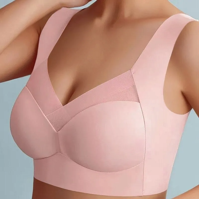 Women's Seamless Bra - Mesh Detail and Wide Strap Design sold by Elvoria London product image thumbnail 2