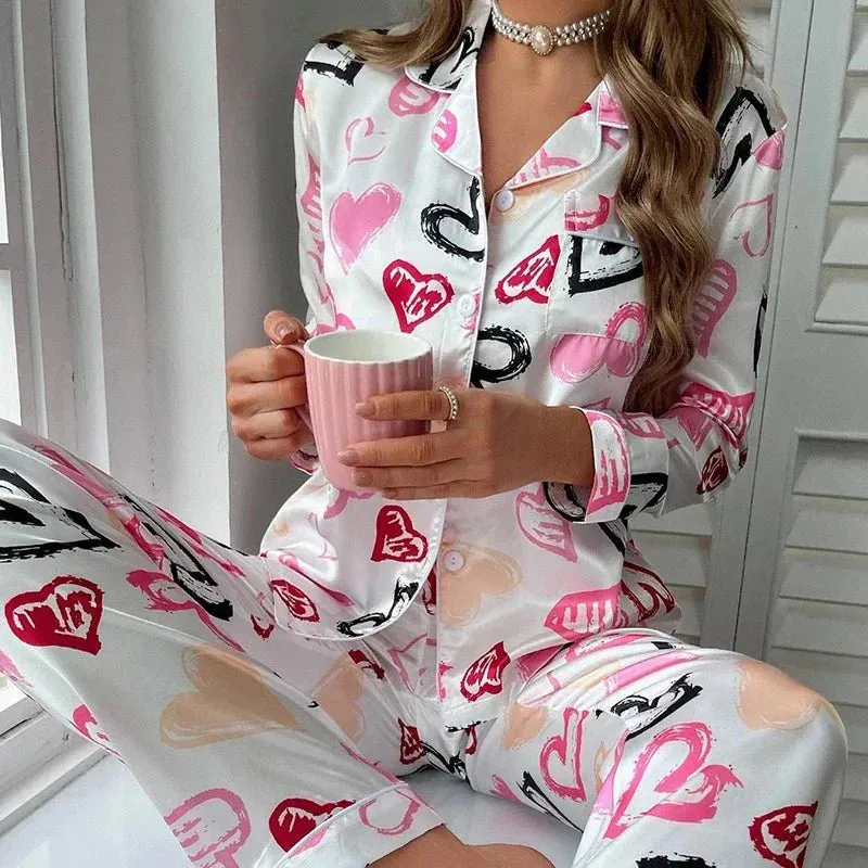 Shiela - Flamingo Print Pajama Set for Women sold by Elvoria London product image thumbnail 3