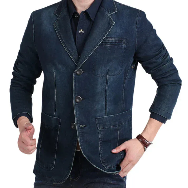 Chic Denim Blazer for Men sold by Elvoria London product image thumbnail 5
