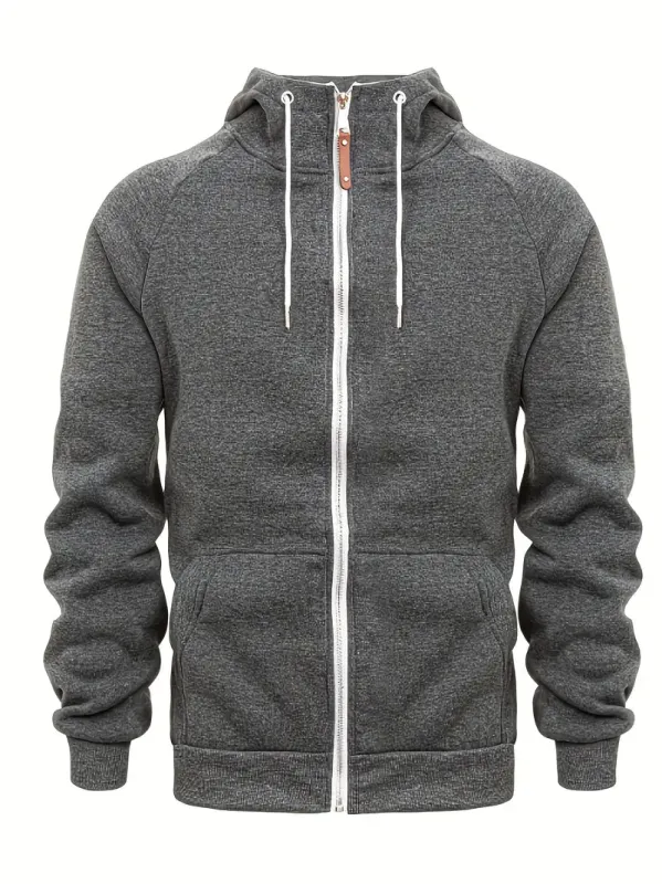 Xander - Casual Zip-Up Hoodie for Men sold by Elvoria London