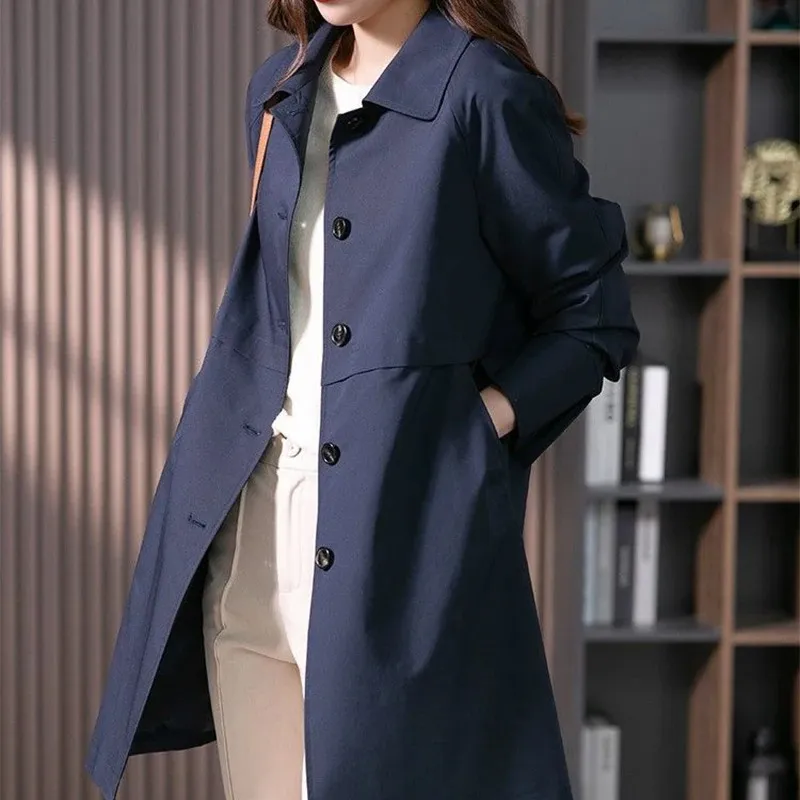Stylish Single Button Short Trench Coat for Women sold by Elvoria London