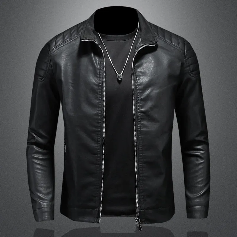Men's Classic Leather Jacket - Tailored Fit sold by Elvoria London product image thumbnail 2
