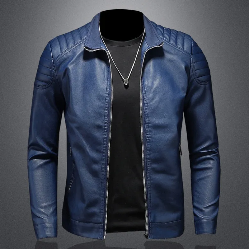 Men's Classic Leather Jacket - Tailored Fit sold by Elvoria London