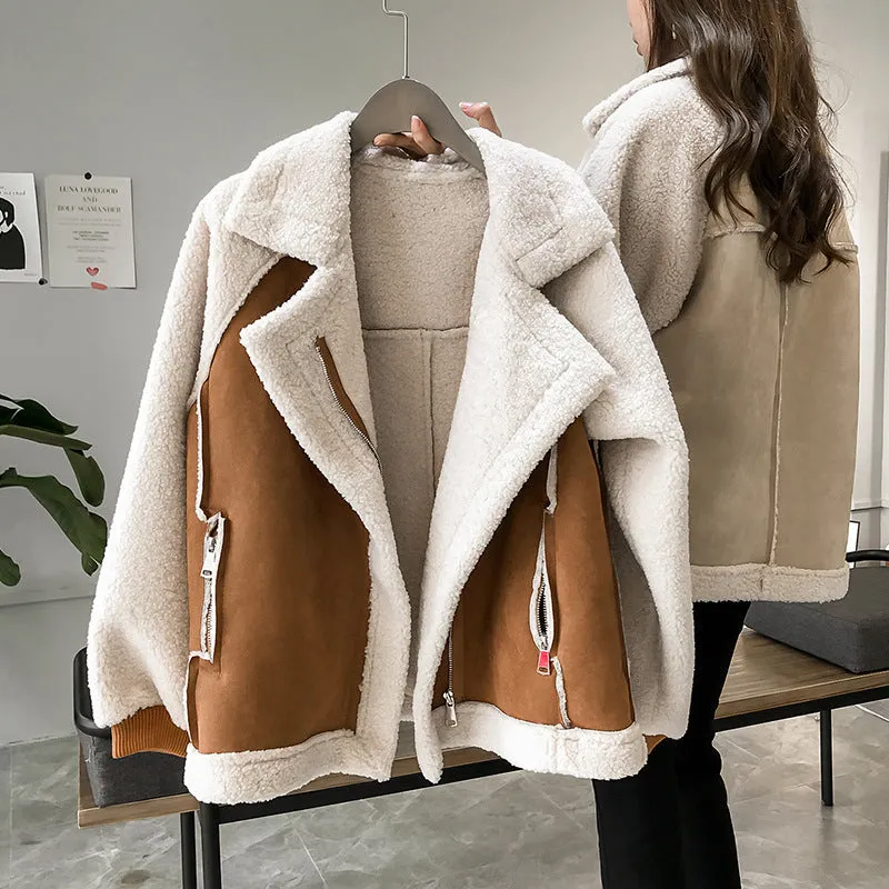 Women's Suede Winter Coat - Stylish & Cosy Outerwear sold by Elvoria London product image thumbnail 2