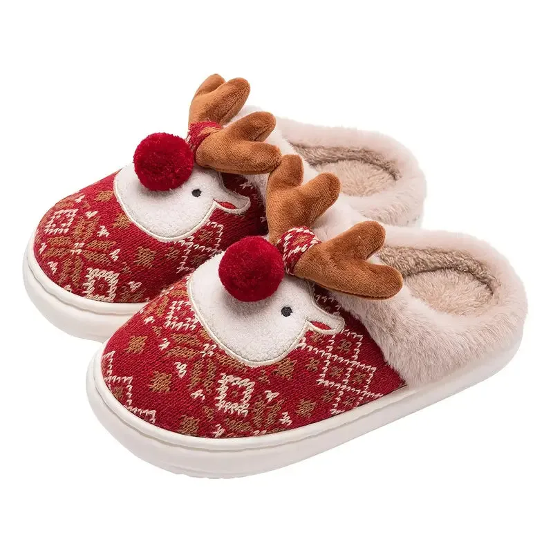 Isla - Plush-Lined Christmas Reindeer Slippers for Women sold by Elvoria London product image thumbnail 2