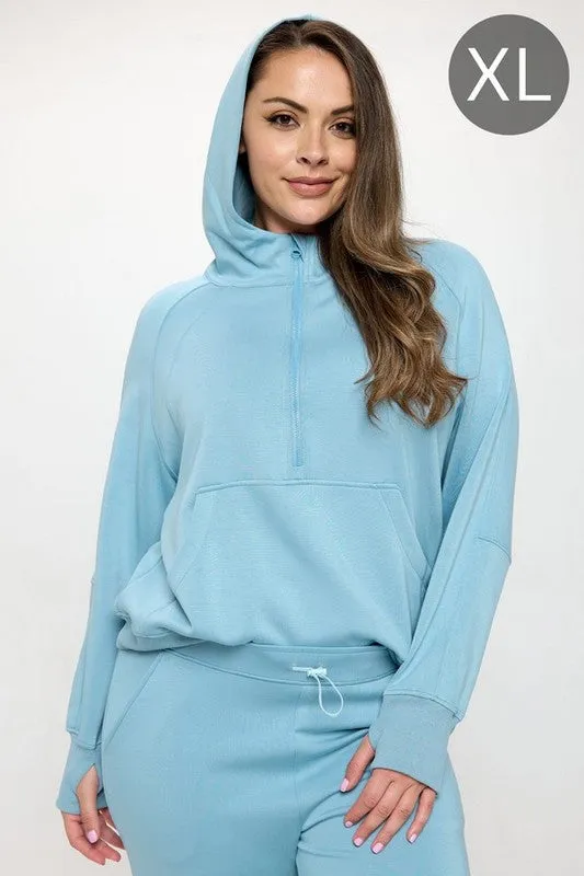 UltraComfy Quarter-Zip Hoodie - XL only sold by Deluxxie