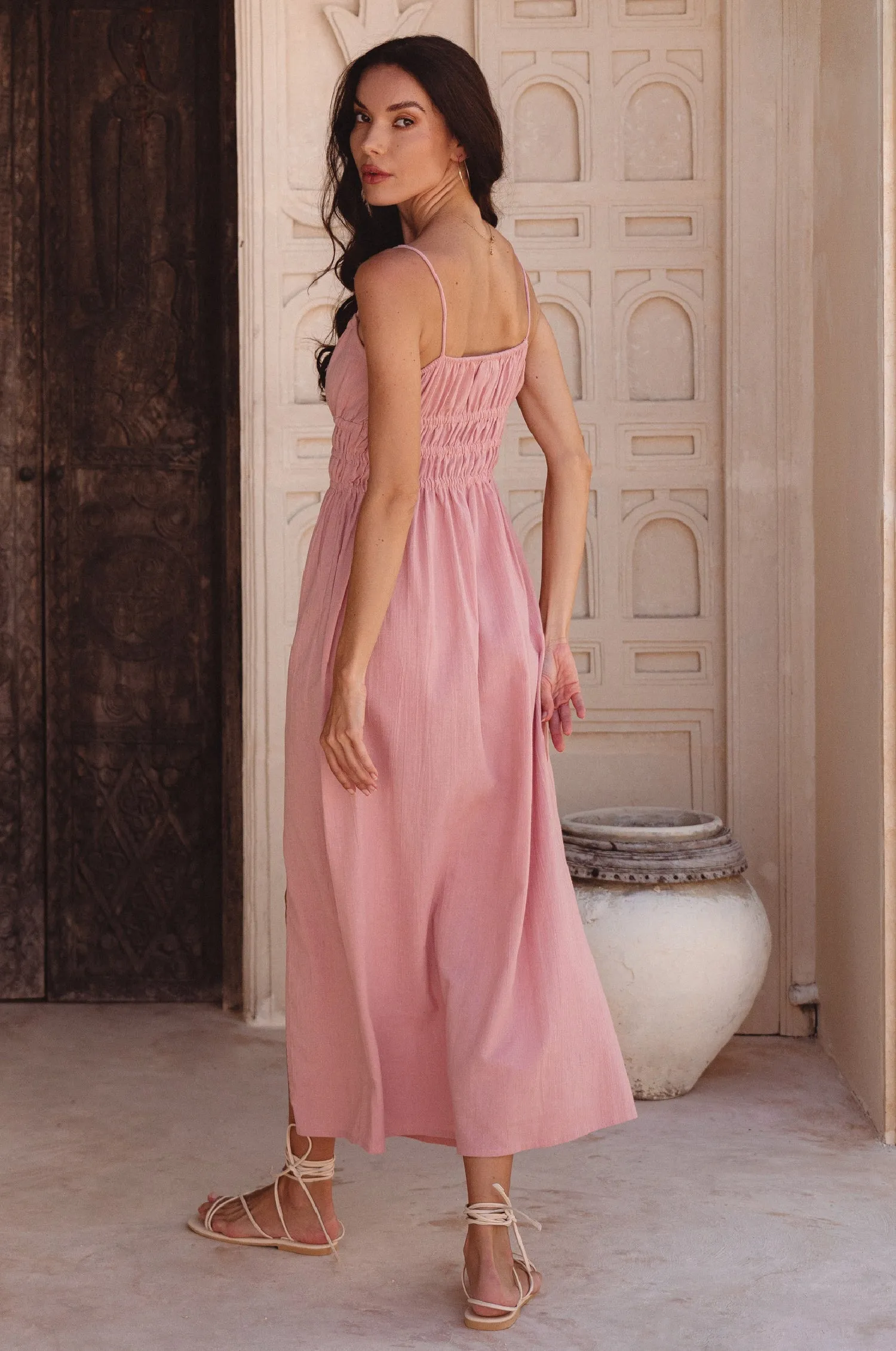 Eleanore Handcrafted Linen Midi Summer Dress by Bali Lane sold by Deluxxie product image thumbnail 3