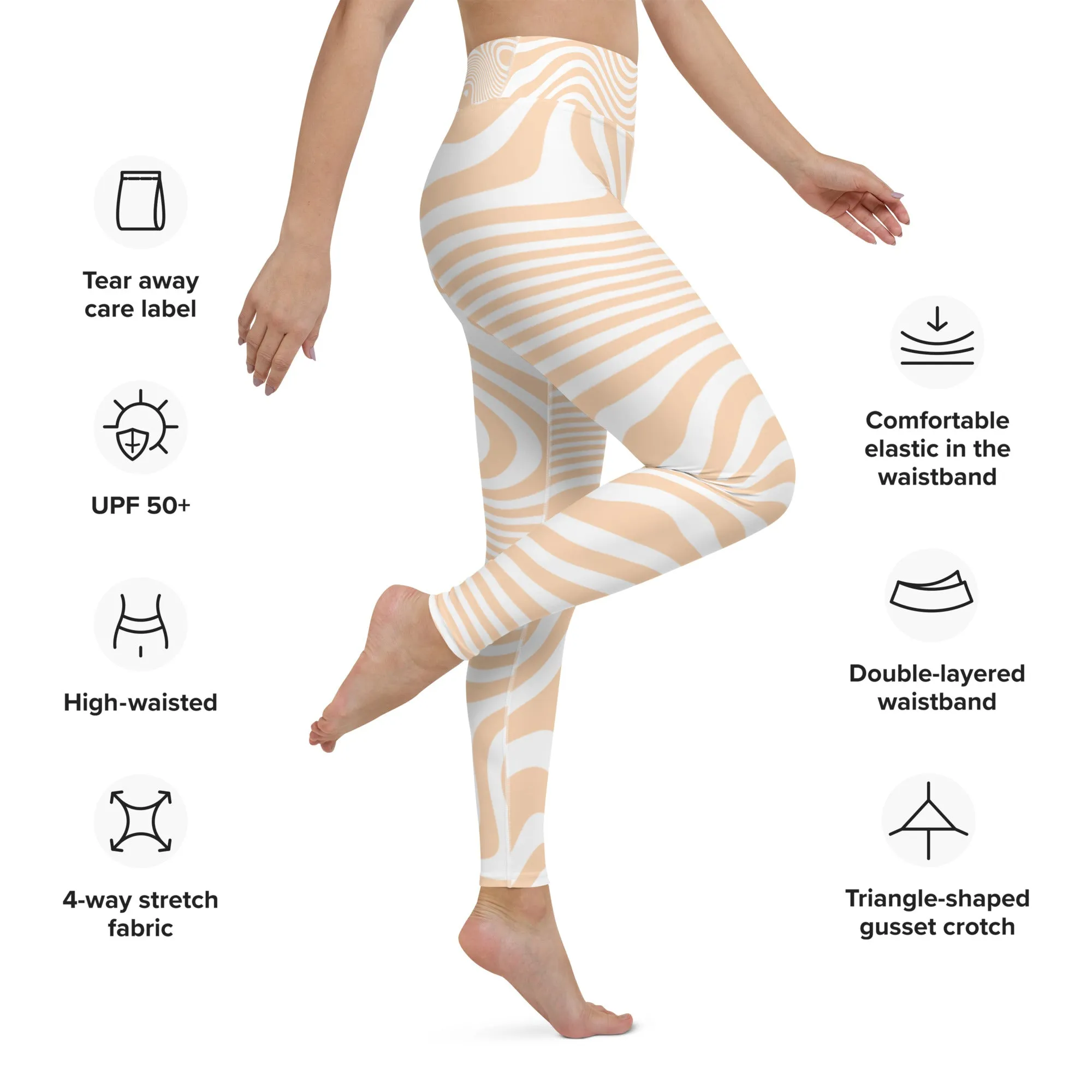Women's Tropical Sandbar Yoga Leggings by Tropical Seas Clothing sold by Deluxxie product image thumbnail 2