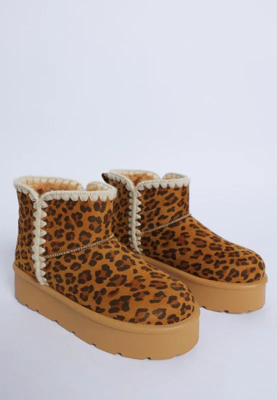 Rochas Leopard Print Snow Boots made by Deluxxie