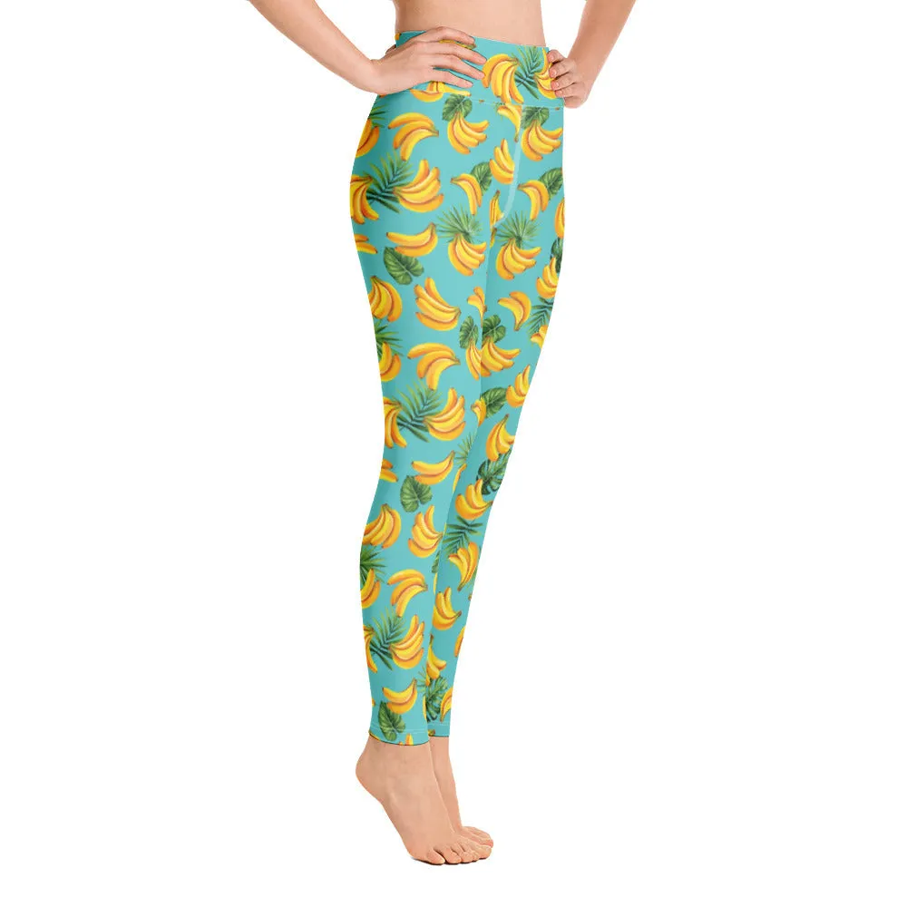 Women's Tropical Banana Mania Yoga Leggings by Tropical Seas Clothing sold by Deluxxie product image thumbnail 4