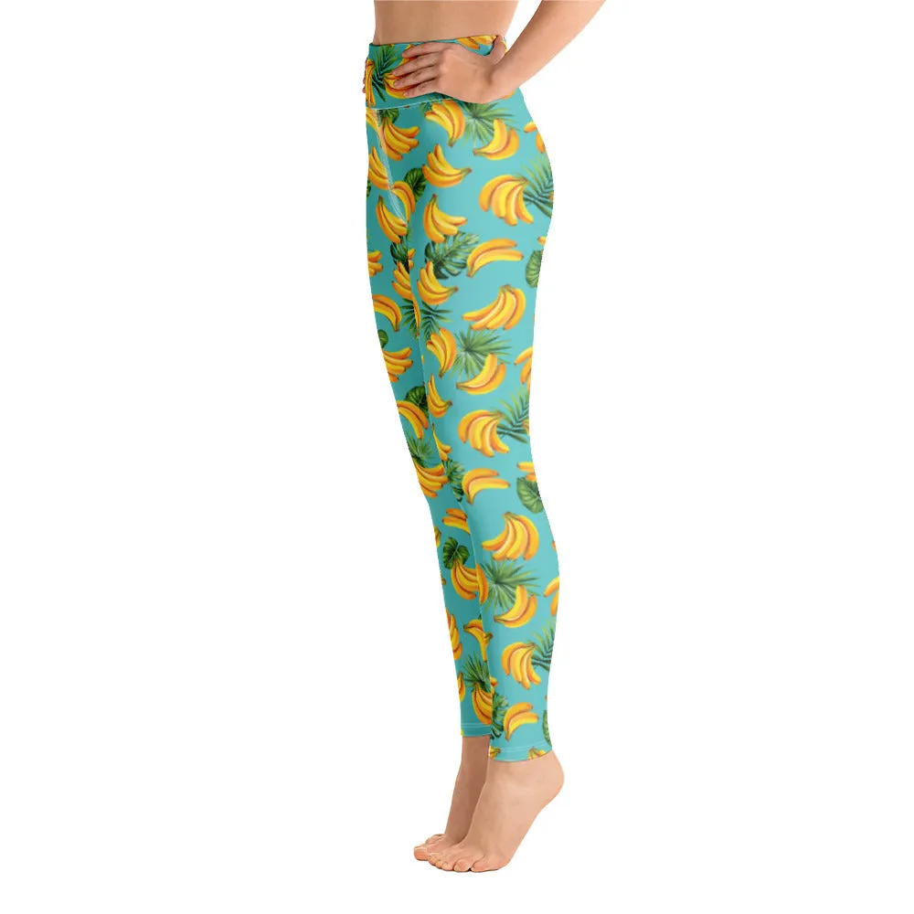 Women's Tropical Banana Mania Yoga Leggings by Tropical Seas Clothing sold by Deluxxie product image thumbnail 3