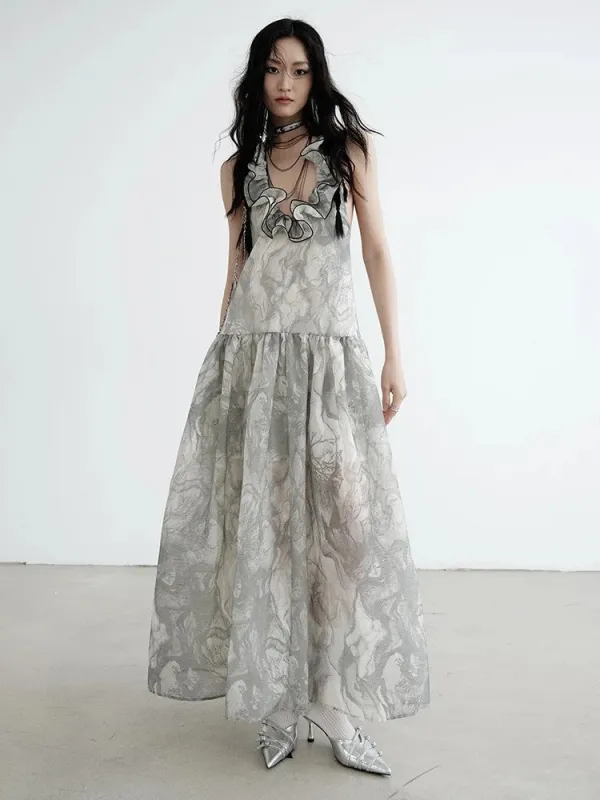 Marabella Ruffle Halter by Marigold Shadows made by Deluxxie