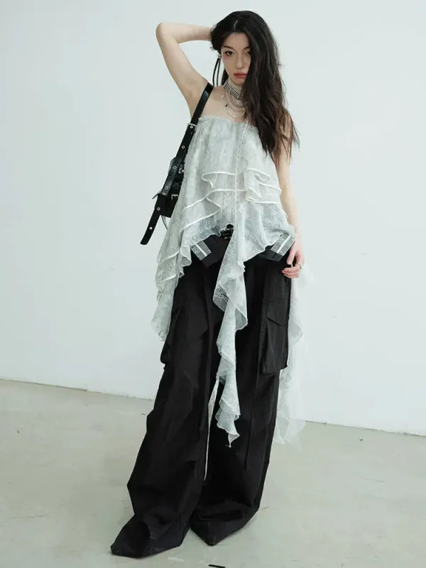 Cossett Irregular Ruffles Tube Top Skirt by Marigold Shadows sold by Deluxxie