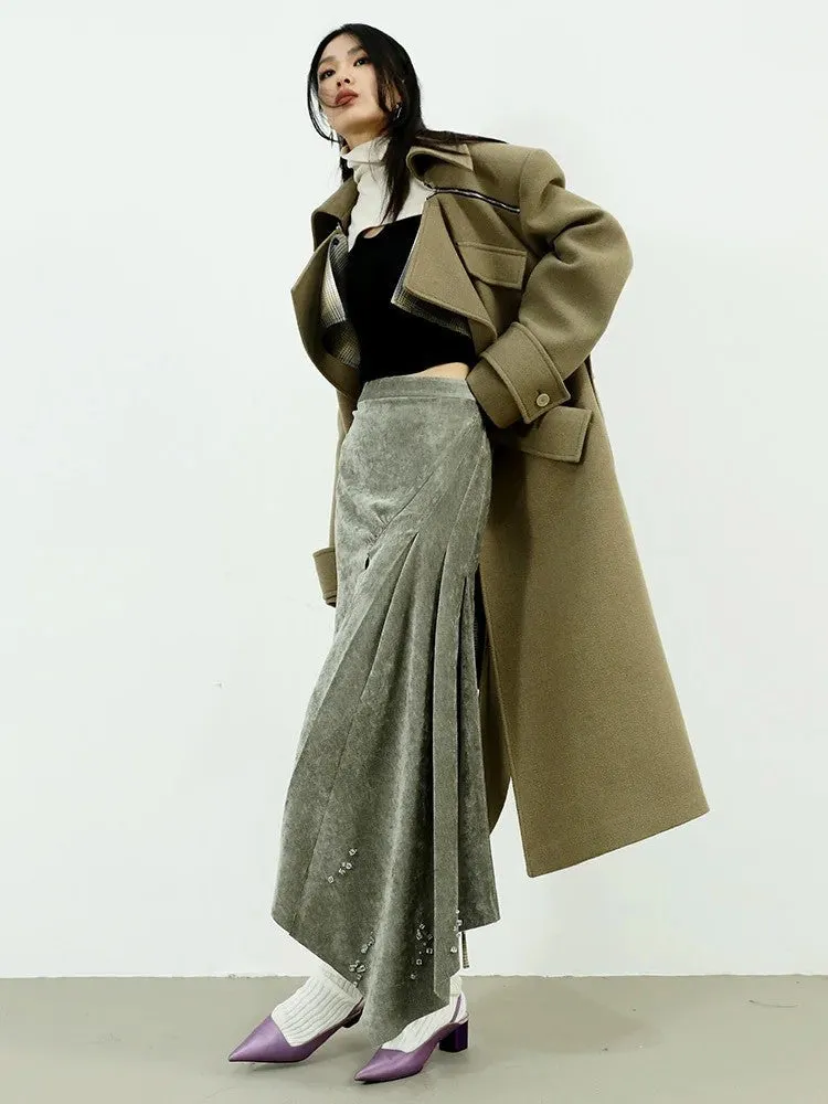 Mermadee Velvet Pleated Long Skirt by Marigold Shadows sold by Deluxxie product image thumbnail 2