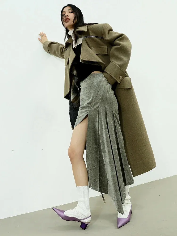 Mermadee Velvet Pleated Long Skirt by Marigold Shadows sold by Deluxxie product image thumbnail 3