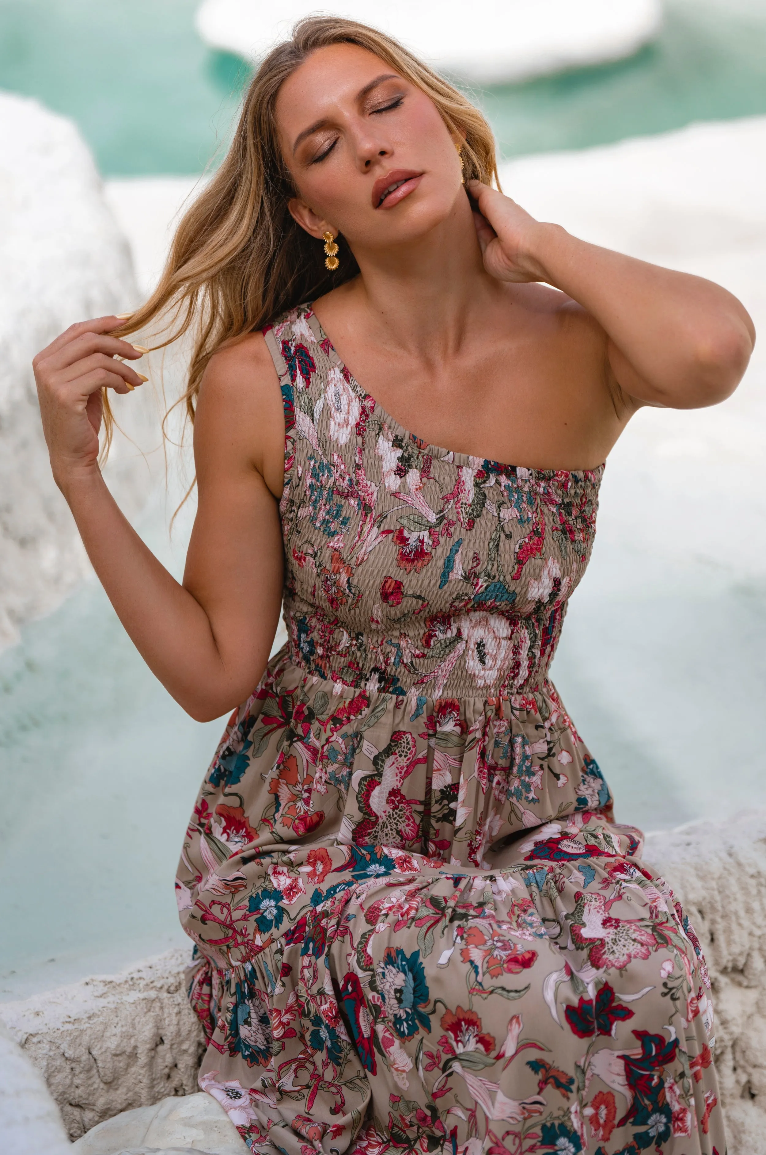 Cassandra One Shoulder Maxi Dress by Bali ELF sold by Deluxxie product image thumbnail 3