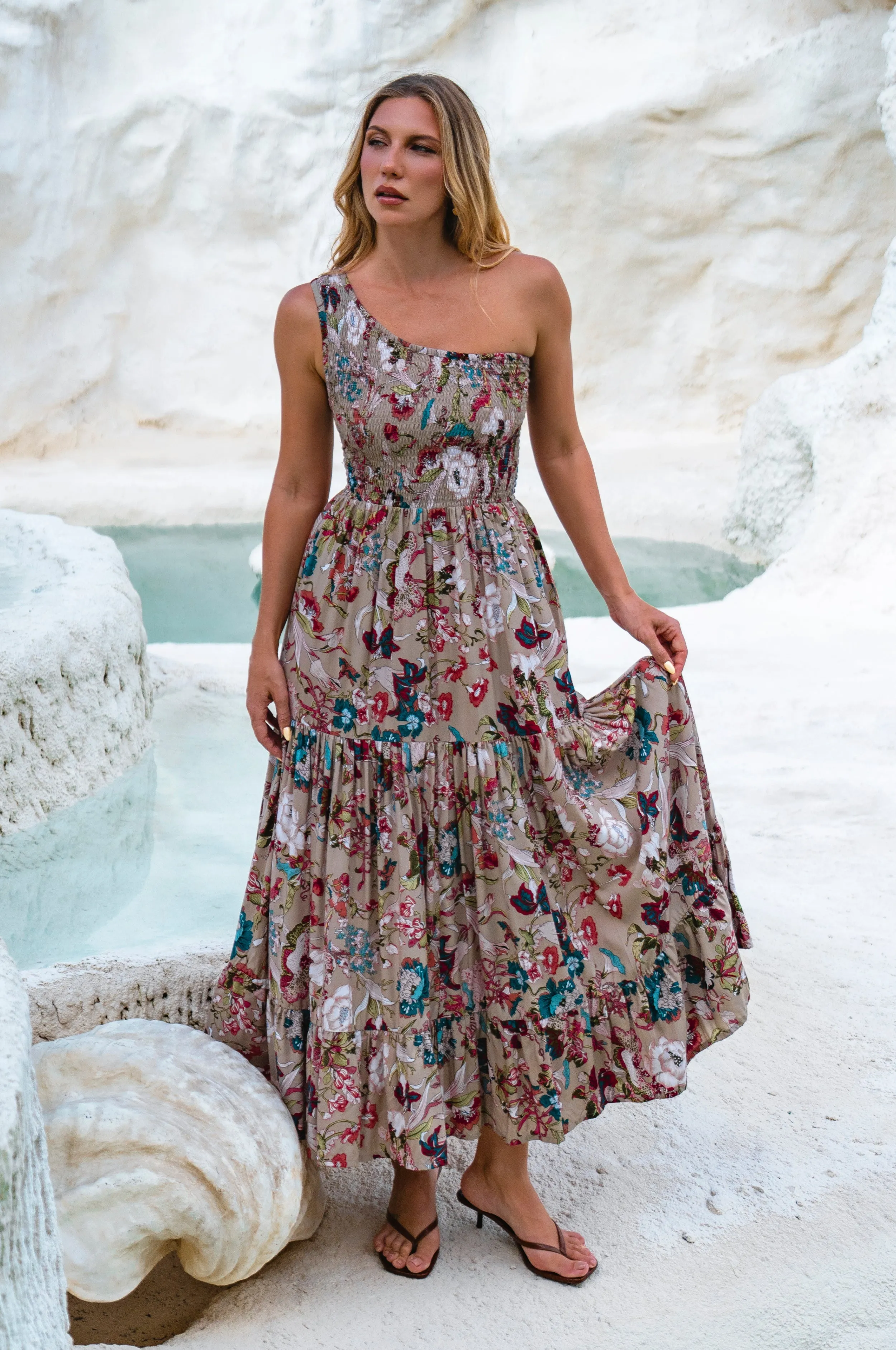 Cassandra One Shoulder Maxi Dress by Bali ELF sold by Deluxxie product image thumbnail 4