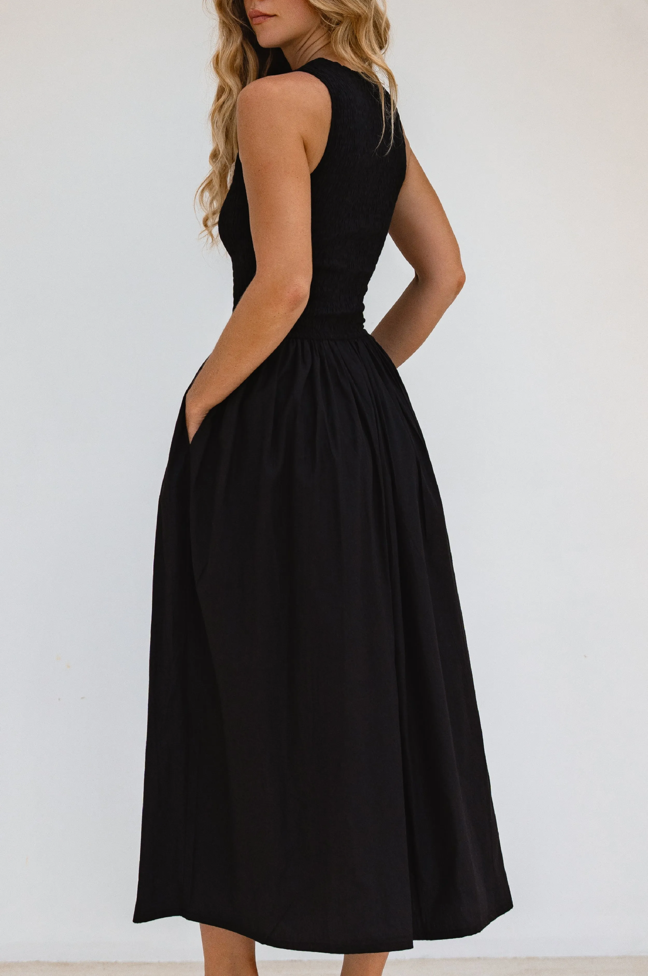 Lucciola Smocked Cotton Midi Dress by Bali ELF sold by Deluxxie product image thumbnail 4