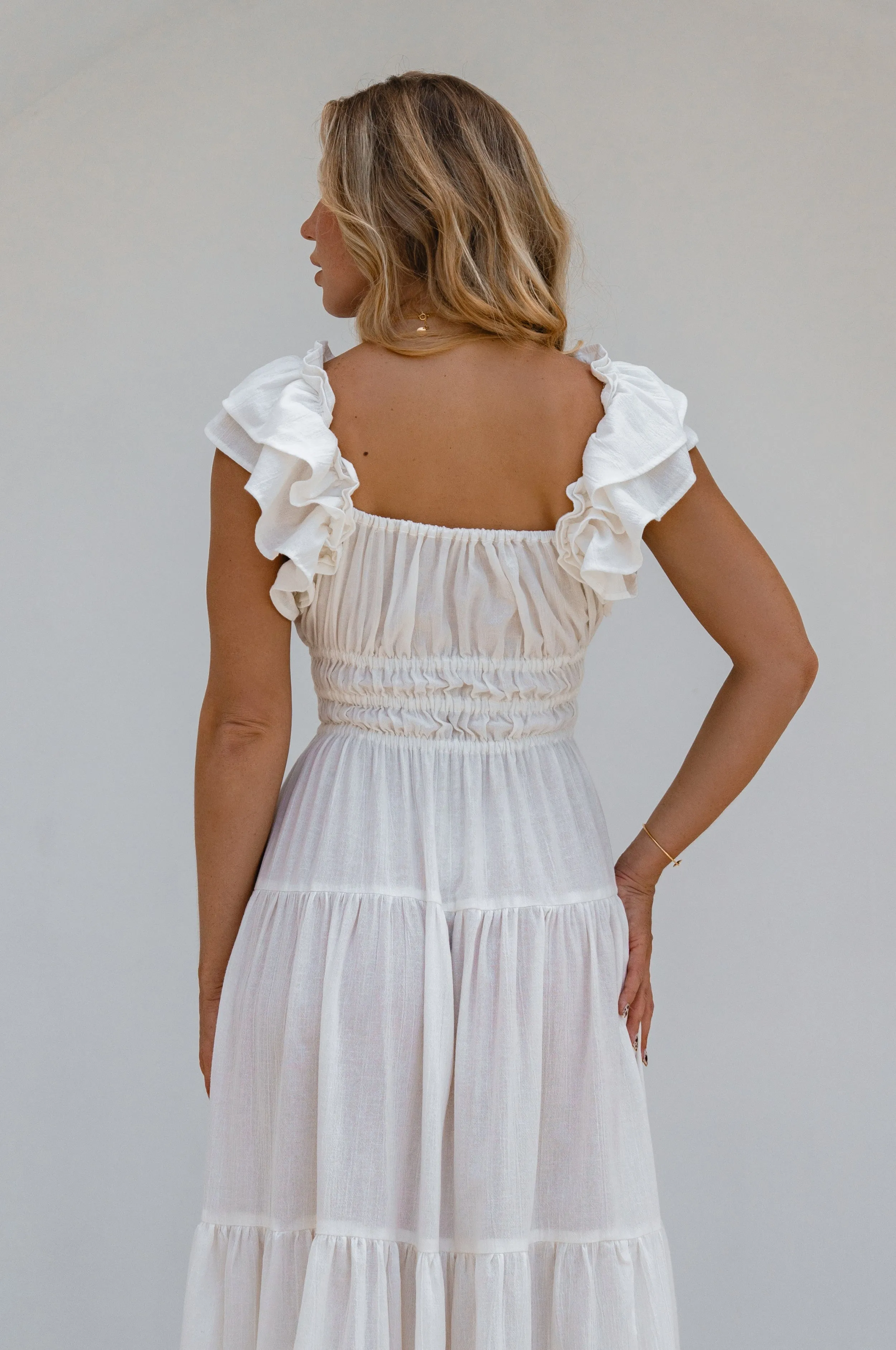 Aura Ruffled Maxi Dress by Bali ELF sold by Deluxxie product image thumbnail 4