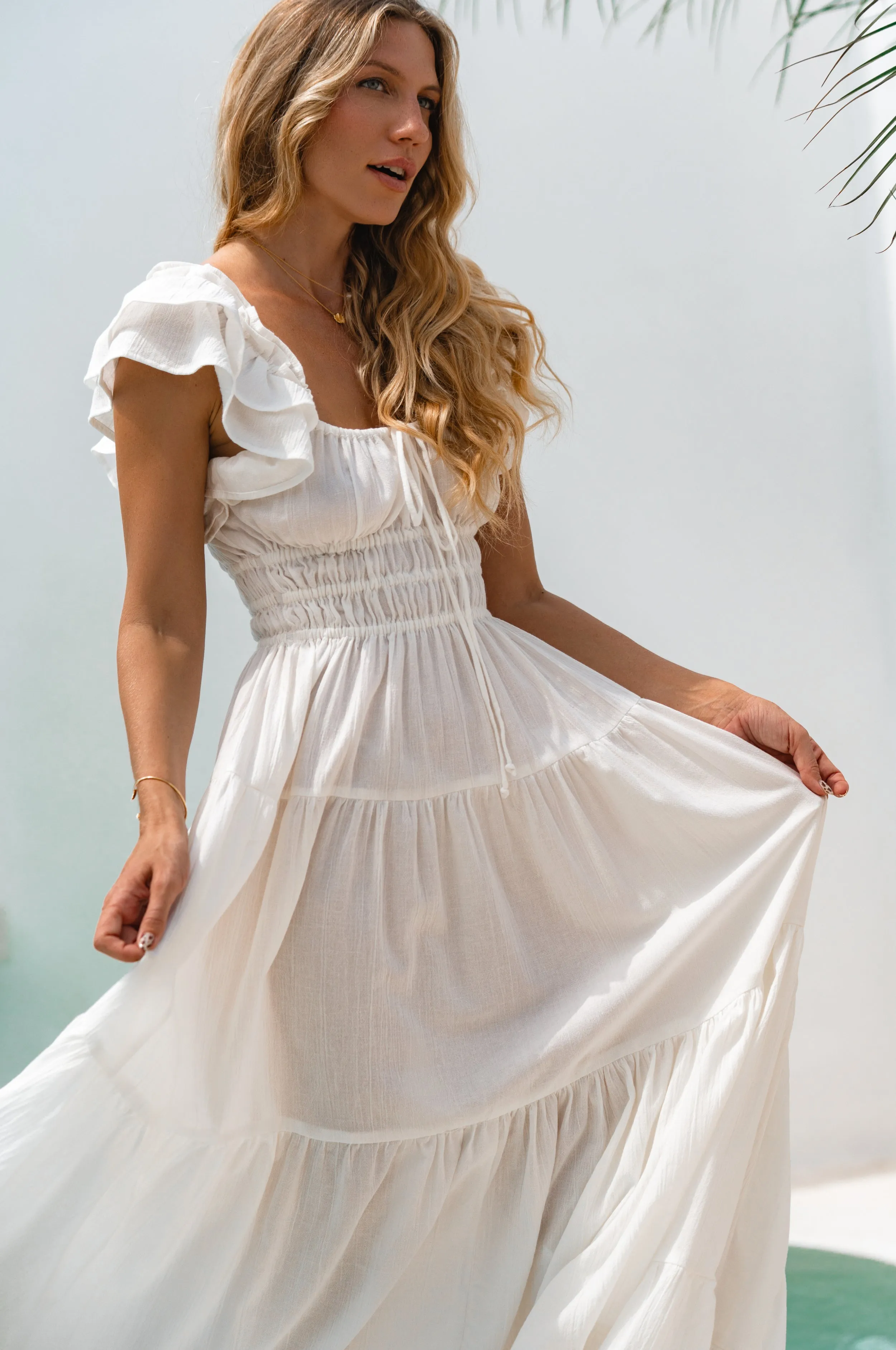 Aura Ruffled Maxi Dress by Bali ELF sold by Deluxxie product image thumbnail 2