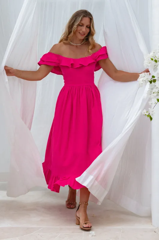 Alethea Summer Midi Dress by Bali ELF sold by Deluxxie