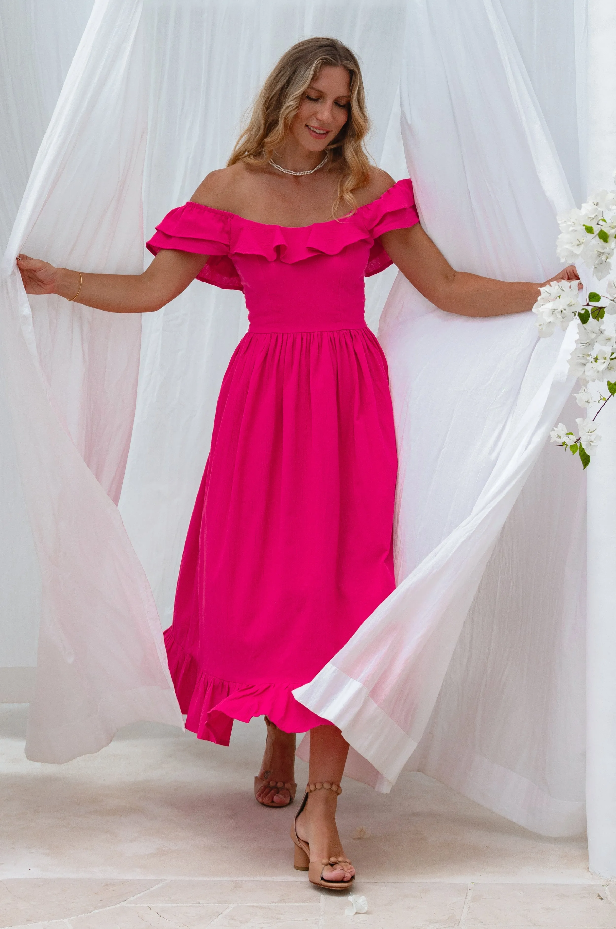 Alethea Summer Midi Dress by Bali ELF sold by Deluxxie