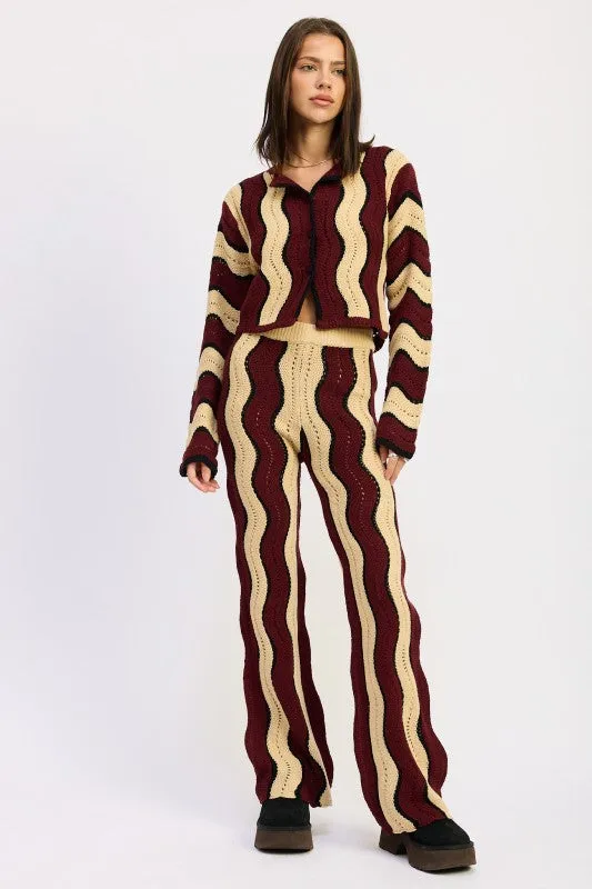 MULTI COLOR SWEATER PANTS sold by Deluxxie