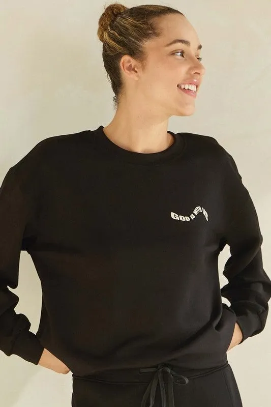 God Is With Us Ultra Comfy Pullover Sweatshirt sold by Deluxxie product image thumbnail 4