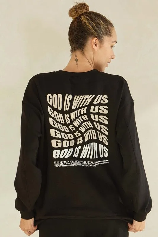 God Is With Us Ultra Comfy Pullover Sweatshirt sold by Deluxxie