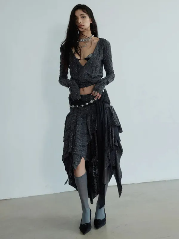 Drascadi Sweater Skirt Set by Marigold Shadows sold by Deluxxie