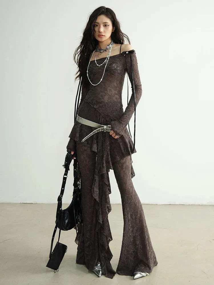 Mancaddi Sheer Lace Long Sleeve by Marigold Shadows sold by Deluxxie product image thumbnail 4