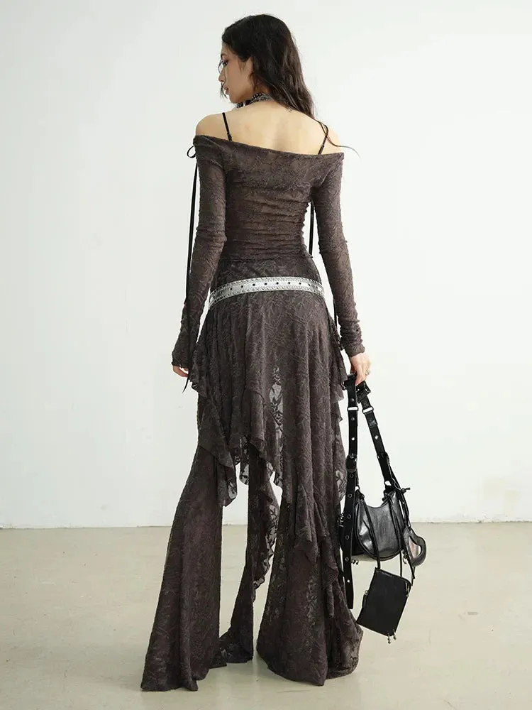 Mancaddi Sheer Lace Long Sleeve by Marigold Shadows sold by Deluxxie product image thumbnail 5