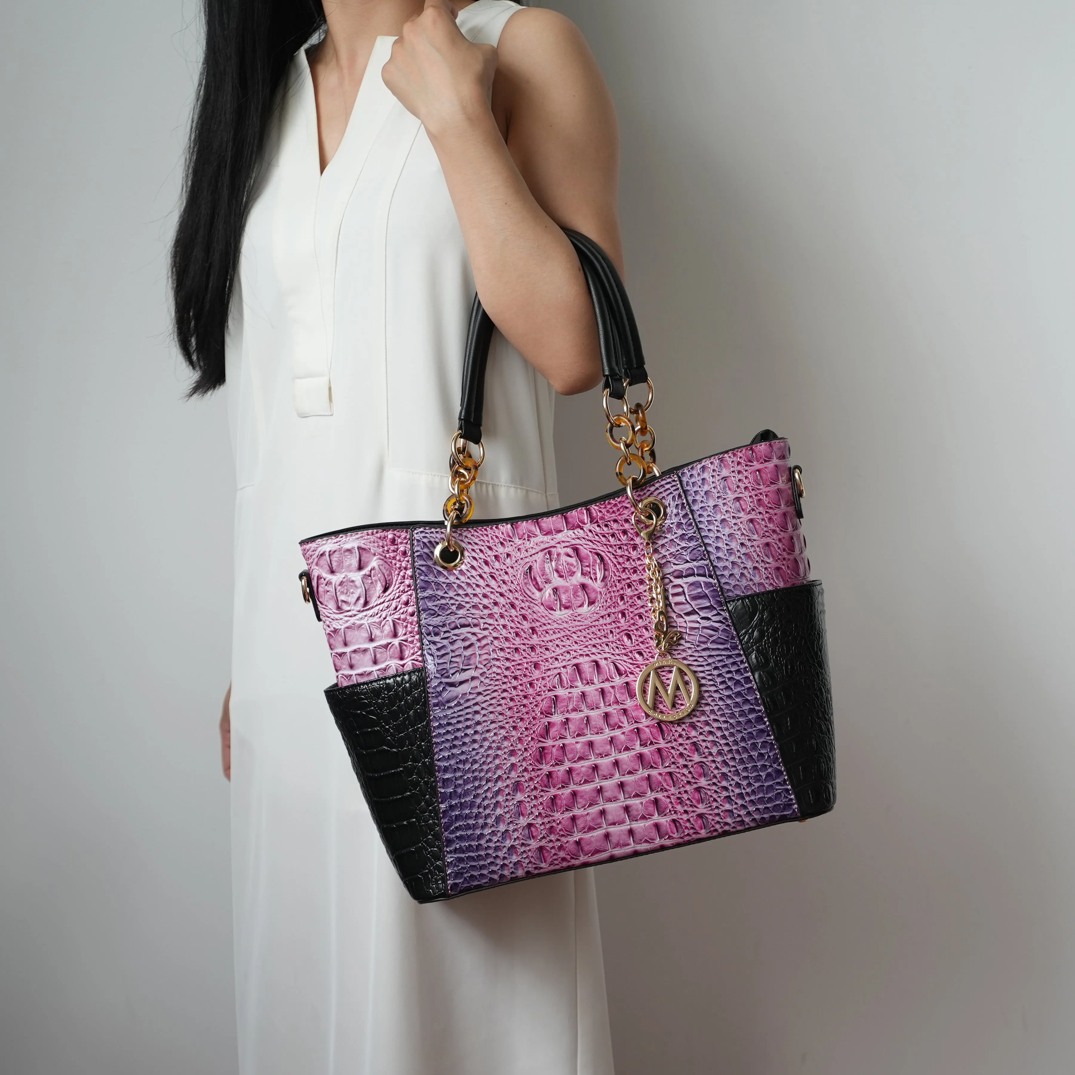 Bonita Croc Embossed Tote bag and Set by MKF Collection by Mia K. sold by Deluxxie product image thumbnail 2