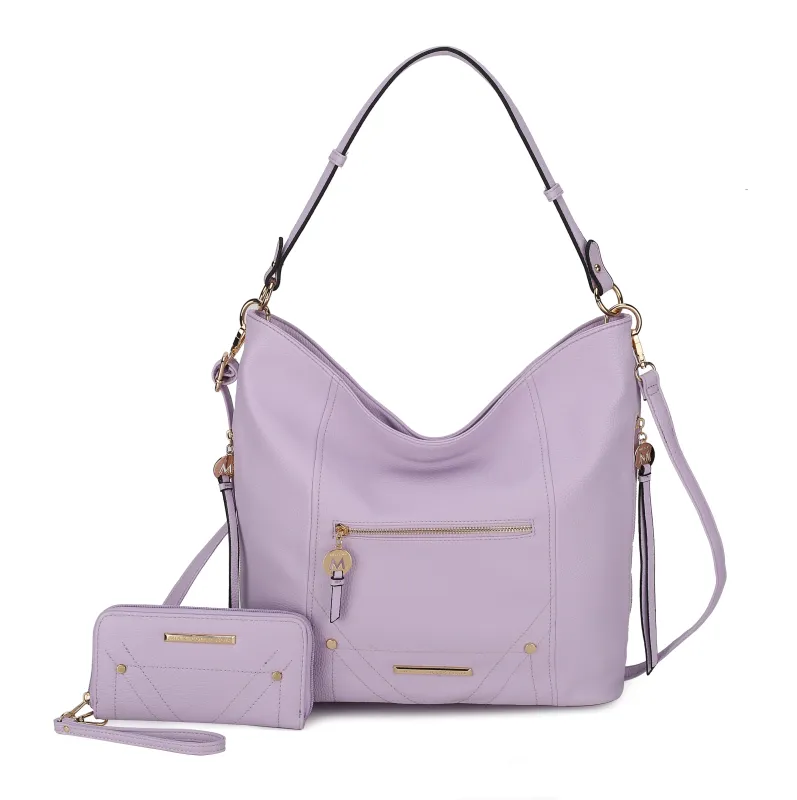 Jordina 2 PCS Shoulder Bag with Matching Wallet by MKF Collection by Mia K. sold by Deluxxie