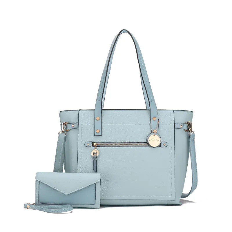 MKF Collection by Mia K. Andry Tote Bag for Women's Cross-body Handbag Top-Handle & Wristlet Purse Set by MKF Collection by Mia K. sold by Deluxxie