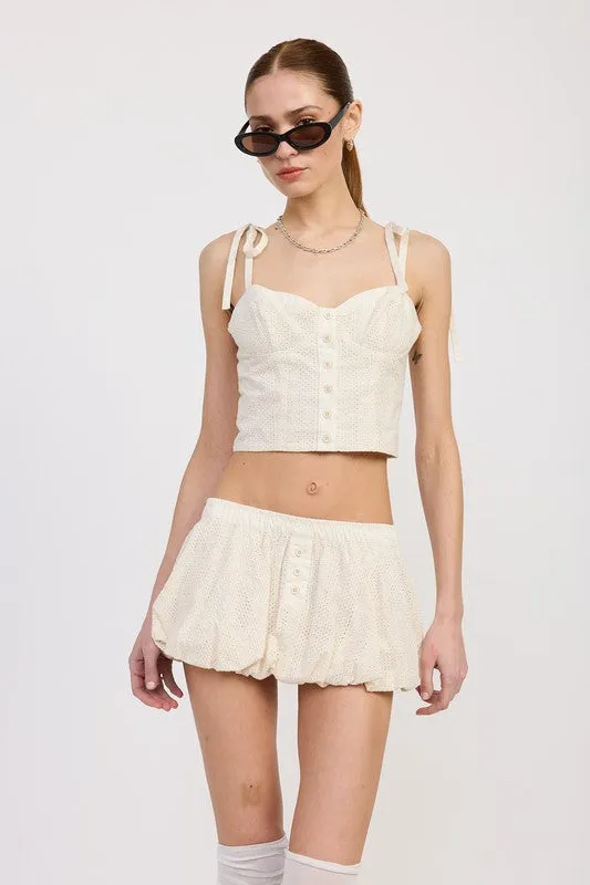 BUBBLE MINI SKIRT WITH ELASTIC WAISTBAND sold by Deluxxie product image thumbnail 4
