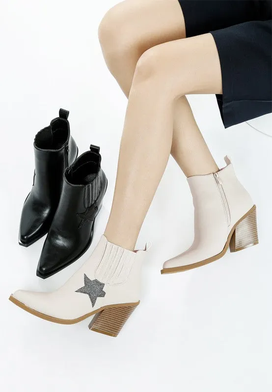 Melt Down Glitter Star Detail Chelsea Boots sold by Deluxxie