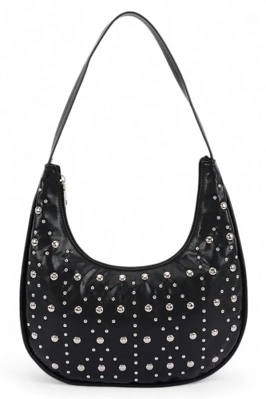 Metal Studded Y2K Shoulder Bag sold by Deluxxie