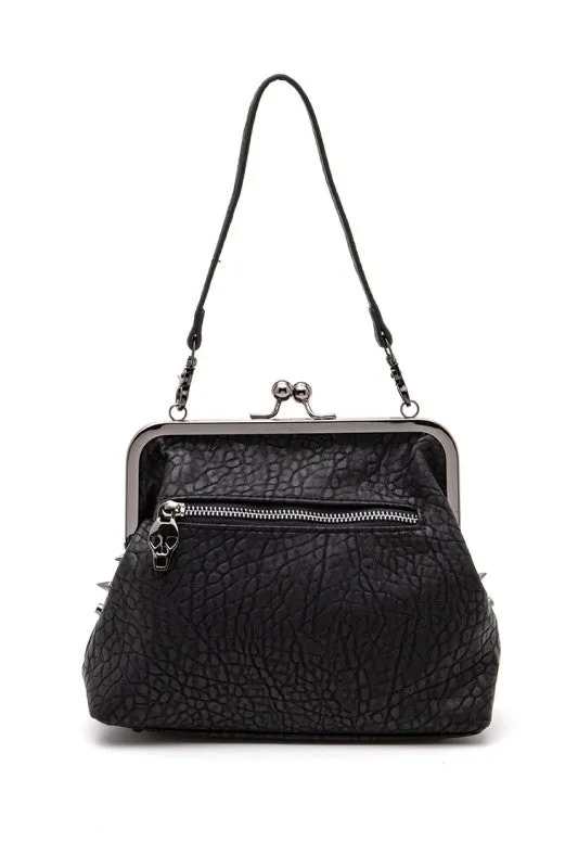 Skull Studded Convertible Shoulder Bag sold by Deluxxie product image thumbnail 4