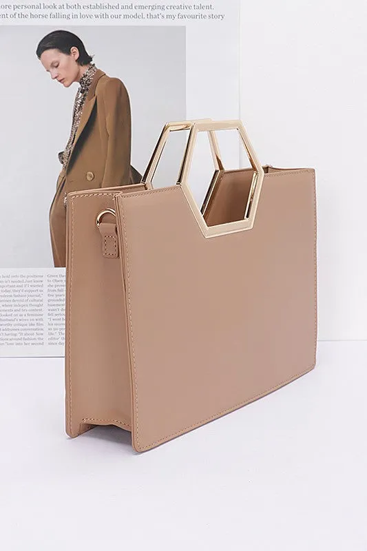 Top Handle Structured Tote Bag sold by Deluxxie product image thumbnail 5