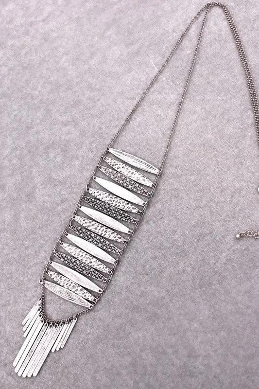 ANTIQUE BOHENIAN LONG STATEMENT NECKLACE sold by Deluxxie