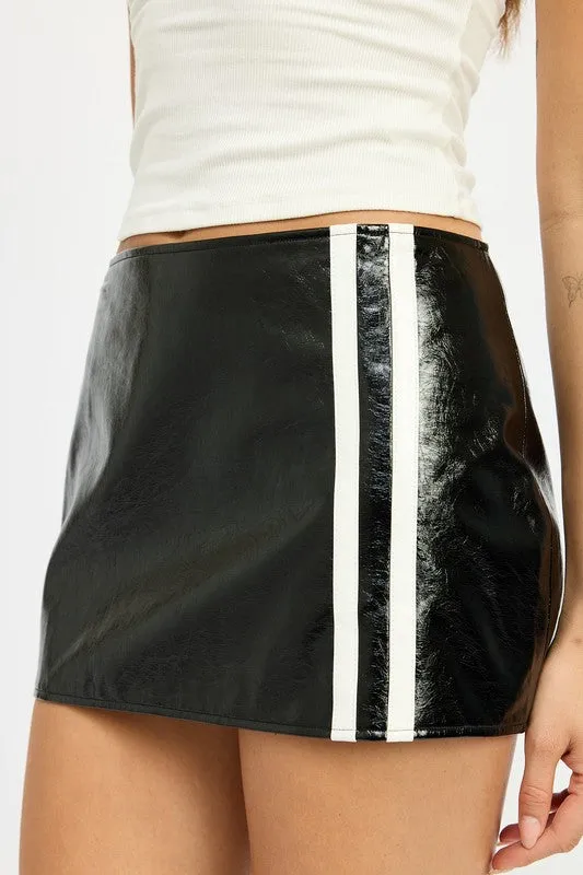 MINI MOTO LEATHER SKIRT sold by Deluxxie product image thumbnail 2