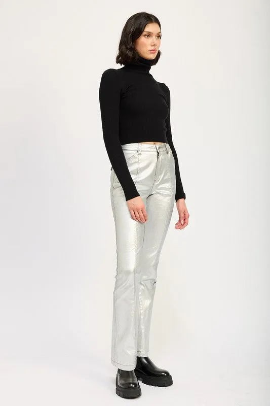 METALLIC FLARED PANTS sold by Deluxxie product image thumbnail 4