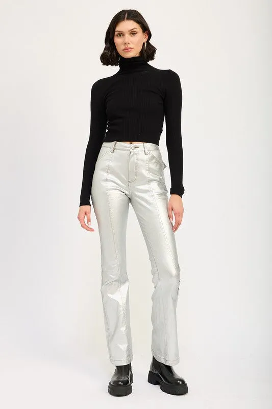 METALLIC FLARED PANTS sold by Deluxxie product image thumbnail 3