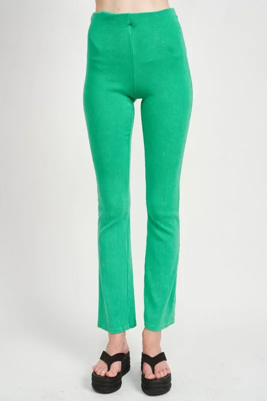 HIGH WAIST RIB FLARED PANTS sold by Deluxxie