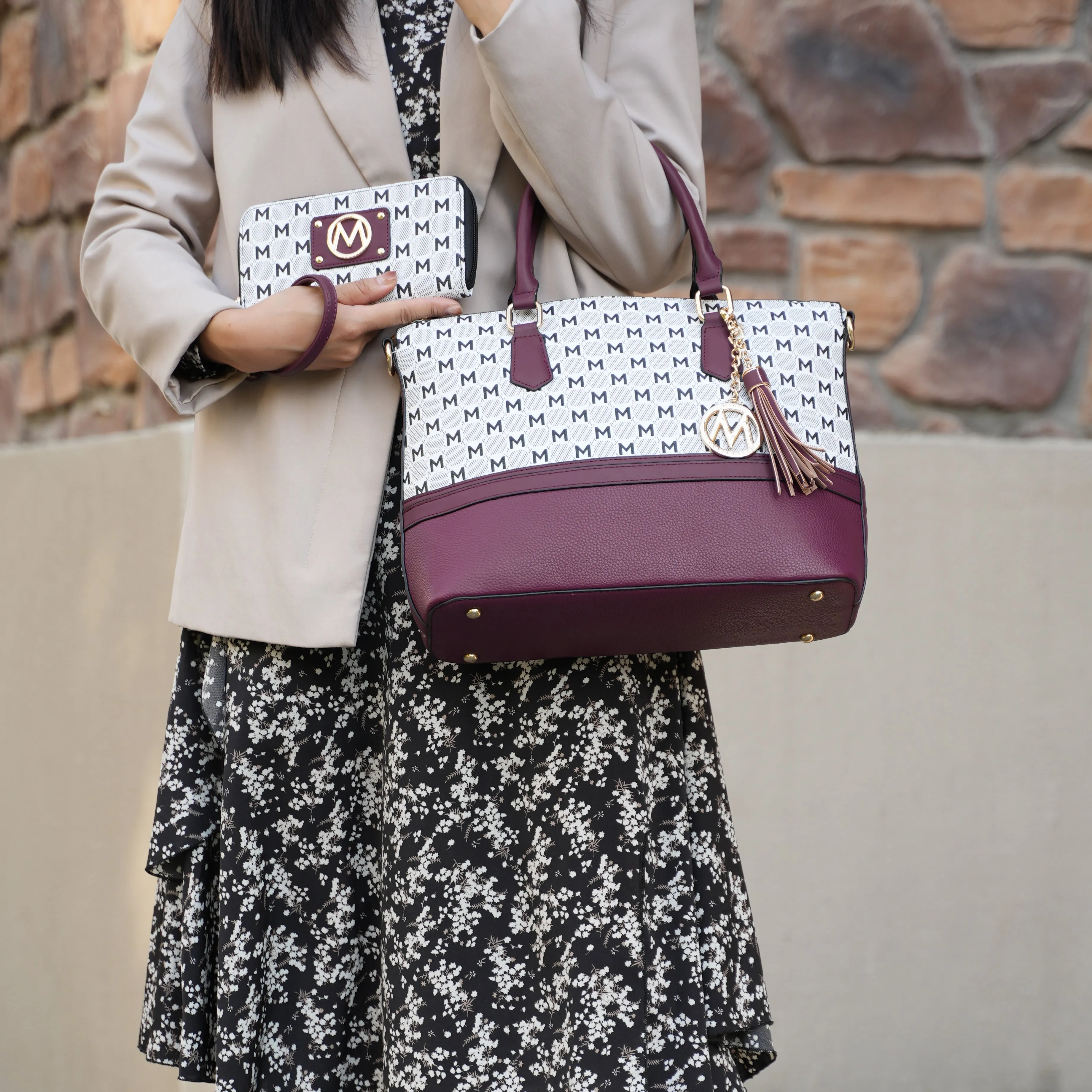 Saylor Tote Bag and Wallet Set by MKF Collection by Mia K. sold by Deluxxie product image thumbnail 2