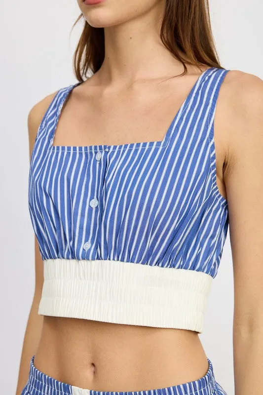 STRIPED CROP TANK TOP sold by Deluxxie product image thumbnail 2