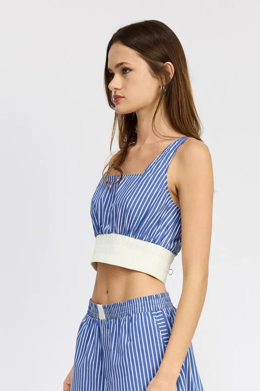 STRIPED CROP TANK TOP sold by Deluxxie product image thumbnail 4
